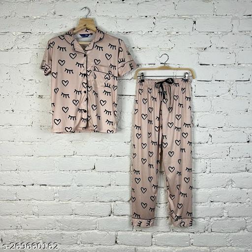 night suit combo of shirt, pajama & shorts. - amamestyle