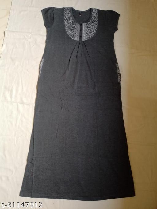  Women Fancy Hosiery Embroidered Nightdress - amamestyle