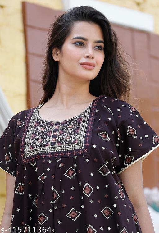 cotton nighty for women - amamestyle