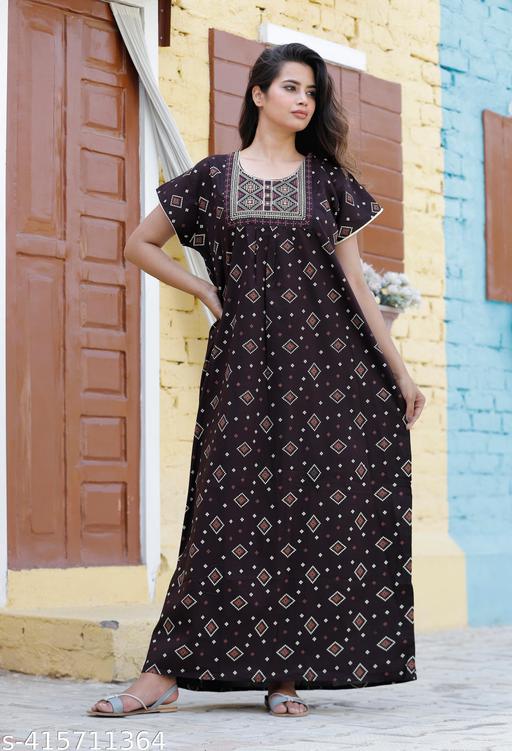 cotton nighty for women - amamestyle