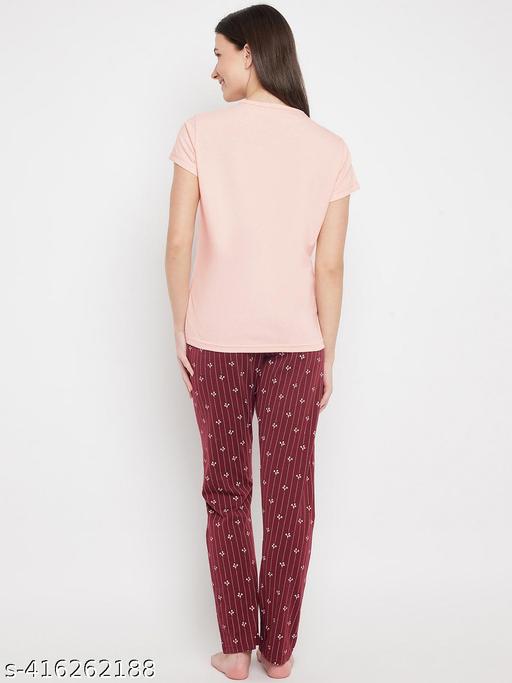 BELLAFINO Women Round Neck Night Suit - amamestyle