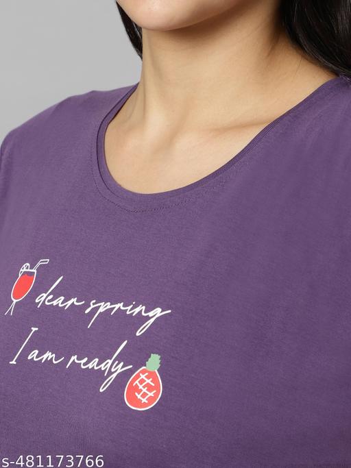 AERINOR By Meesho Presents Women's Cotton Printed Night Suit  Set - amamestyle