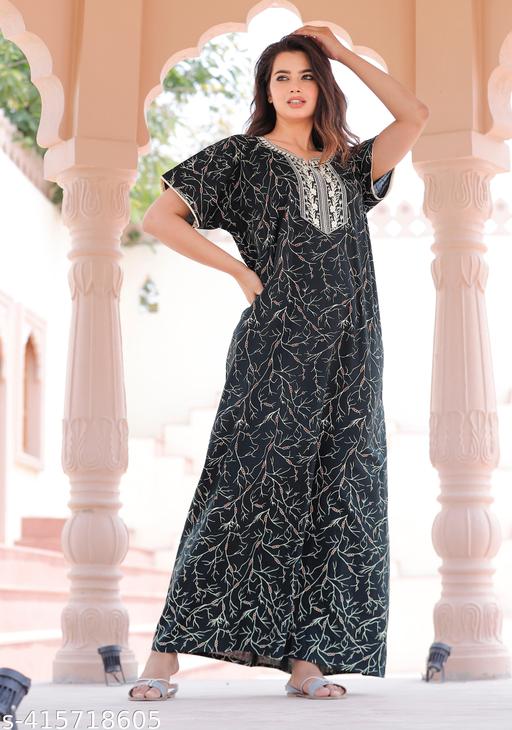 cotton nighty for women - amamestyle