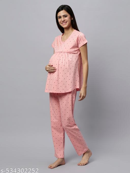 Aerinor Women's Maternity & Feeding Night Suit Set / Co-ord Set - amamestyle