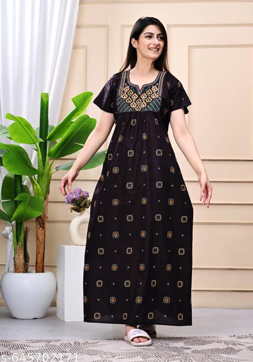 cotton nighty for women - amamestyle