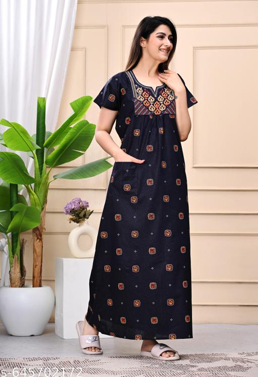 cotton nighty for women - amamestyle