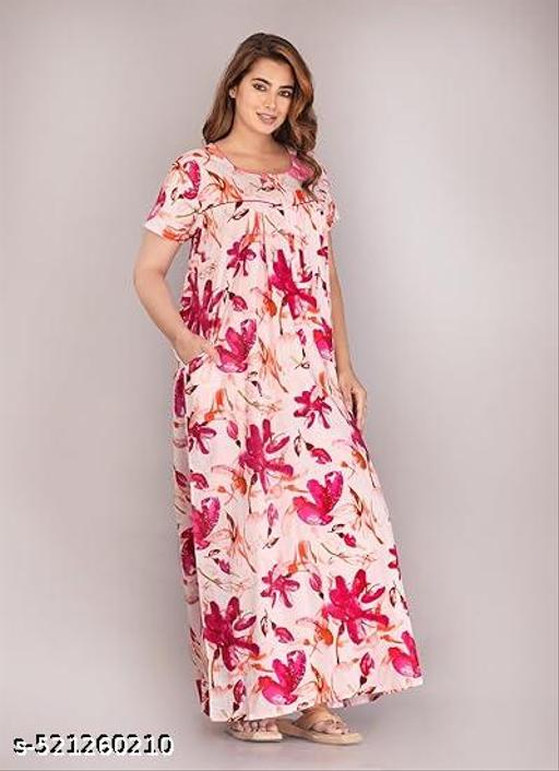 NIGHTY-GAWN-PINK-BABITA- - amamestyle