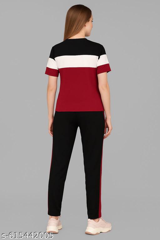 LILAS Women's Round Neck Red Colour Short Sleeve Night Dress | Pajama Set | Comfortable Sleepwear | Casual Wear | Stylish Tracksuit & Gymwear | Women Nightsuits | Ladies Night Wear | stylish nightsuit for women | Latest Nightdress and Nightsuit | Girls Nightwear | Trendy Nightwear - amamestyle