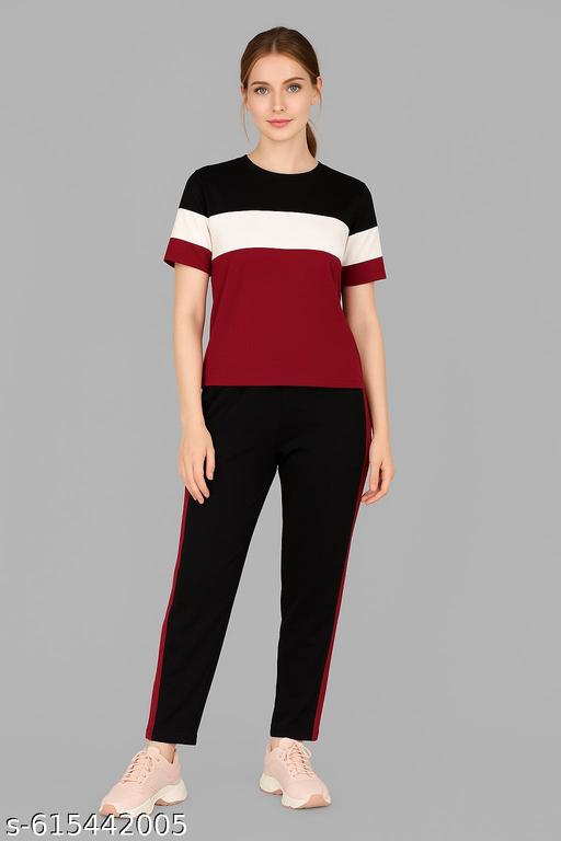 LILAS Women's Round Neck Red Colour Short Sleeve Night Dress | Pajama Set | Comfortable Sleepwear | Casual Wear | Stylish Tracksuit & Gymwear | Women Nightsuits | Ladies Night Wear | stylish nightsuit for women | Latest Nightdress and Nightsuit | Girls Nightwear | Trendy Nightwear - amamestyle