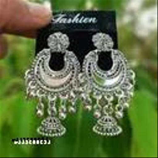 Iconique Indian Dangle Earrings Set of 6, Brass and Copper with Oxidized Silver Plating - Myshopic 