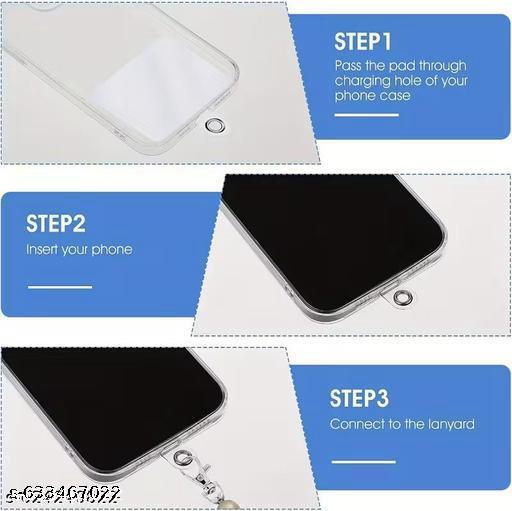 Phone charm patch / Mobile charm hook / Phone strap connector / Transparent phone charm holder / Mobile case accessory / DIY phone decor / Phone charm sticker

 - Myshopic 