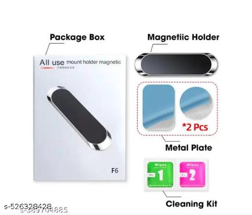 1PC Original Single Hand USE Magnetic Mobile Phone Holder for Car Dashboard/Car Phone Mount (Strong & Safe Magnets) - for Use in Car/Bike/Office/Home - Compatible with All Mobiles - Myshopic 