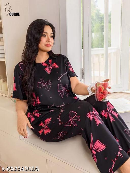 Night Suit For women  Night Dresses for Women, Pyjama Set for Women, Lycra NightSuit for Women, Night Wear for Women, Lounge Wear Set for Women  - amamestyle