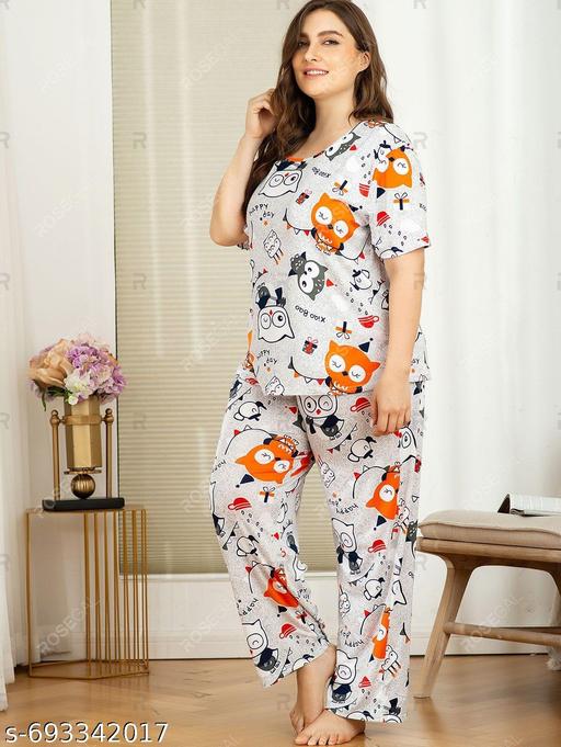 Night Suit For women  Night Dresses for Women, Pyjama Set for Women, Lycra NightSuit for Women, Night Wear for Women, Lounge Wear Set for Women  - amamestyle