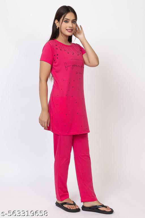 SAHAAYE NIGHT SUIT - POCKET NIGHT SUITE - TOP AND BOTTAM PRINTED NIGHT SUITE - TRENDING CO-ORD SET - NIGHTSUIT FOR WOMENS AND GIRLS - amamestyle