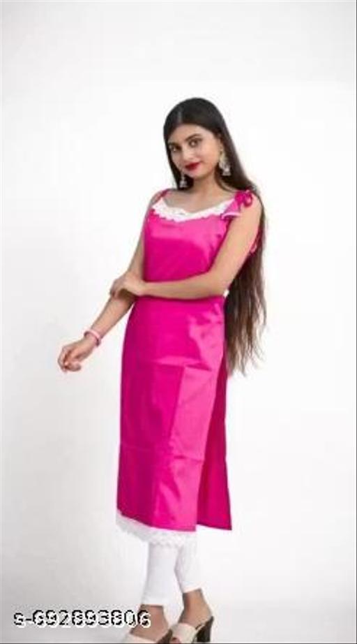 DALLY USE THA KURTI FASHIONABLE COTTON DIGITAL PINK KURTI FOR WOMAN WEAR - Myshopic 