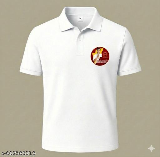 Men’s Premium Political Party Printed Polo T-Shirt | 220 GSM Mars Fabric | Collar Cuff T-Shirt | M to XXXL | TVK - Anuloria 