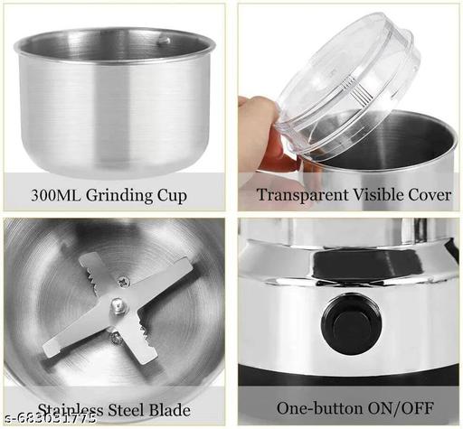 Nima Mixer Grinder Smash Machine Stainless Steel Multifunctional Electric Grinder & Coffee Maker Mini Spice, Dry Masala Grinder for Beans, Nuts & Grains, Household Mixer Grinder - Anuloria 