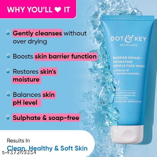 Dot and Key Barrier Repair Hydrating Gentle Face Wash, 100ml - Triffystore 