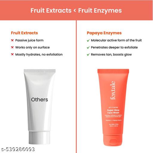 Foxtale Super Glow Face Wash, reduces tan, Boosts Glow - 100ml - Triffystore 