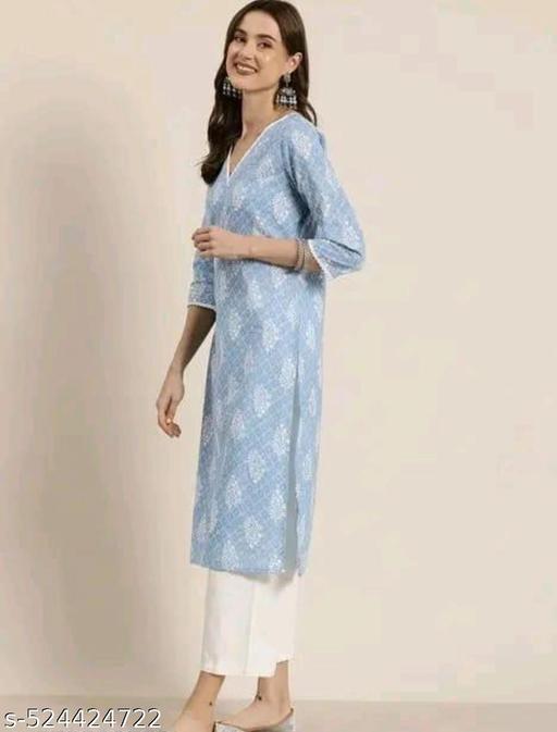 Women printed with less Kurtis - Triffystore 