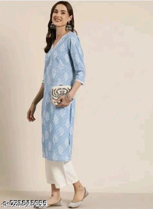 Women printed with less Kurtis - Triffystore 