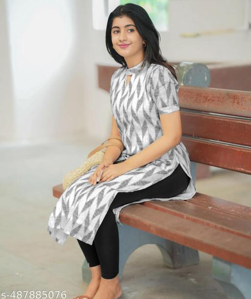 Cotton printed Kurti  - Triffystore 