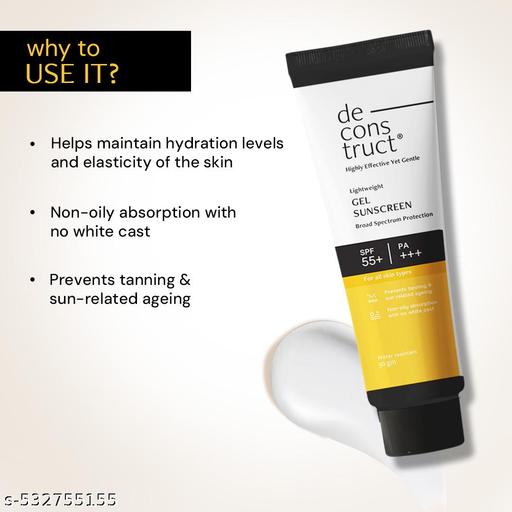 Gel Sunscreen SPF 50+ PA+++ | Lightweight | Non-Greasy | In - Vivo Tested (30gm) - Triffystore 