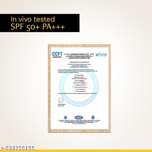 Gel Sunscreen SPF 50+ PA+++ | Lightweight | Non-Greasy | In - Vivo Tested (30gm) - Triffystore 