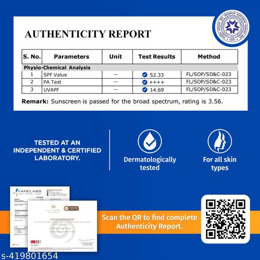 Sunscreen SPF 50 PA++++ Sun Block Water Sunscreen for Men and Women with Aloe Vera, Glycerin and Vitamin E 50 ml - Triffystore 