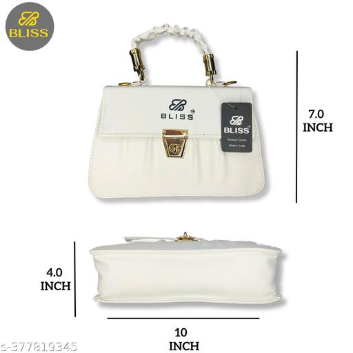 Graceful Stylish Slingbags  Luxury High Quality PU Leather Women Shoulder Bag (White) - Triffystore 
