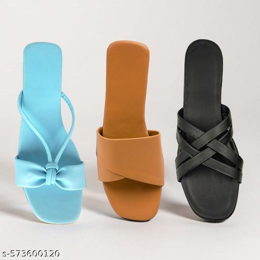 Affordable Combo of Women’s Flat Slippers | Stylish Everyday Wear - Triffystore 