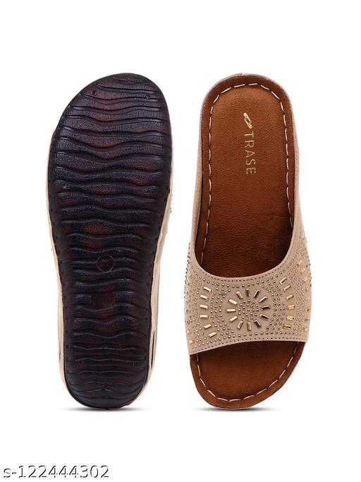 Women's Fashion Slippers | Doctor Ortho Soft & Comfortable Slip-Ons for Women & Girls | Lightweight & Stylish, Diabetic & Orthopedic Footwear, Ideal for Knee & Foot Pain (44061, Beige) - Triffystore 