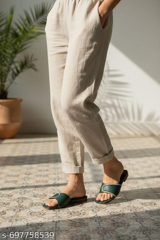  Combo green=black New Design Casual UNIQE  FULLY Comfortable Women's Flat  - Triffystore 