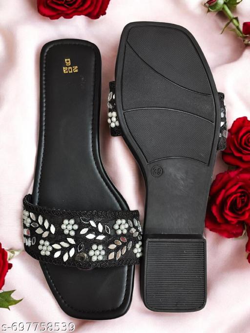  Combo green=black New Design Casual UNIQE  FULLY Comfortable Women's Flat  - Triffystore 