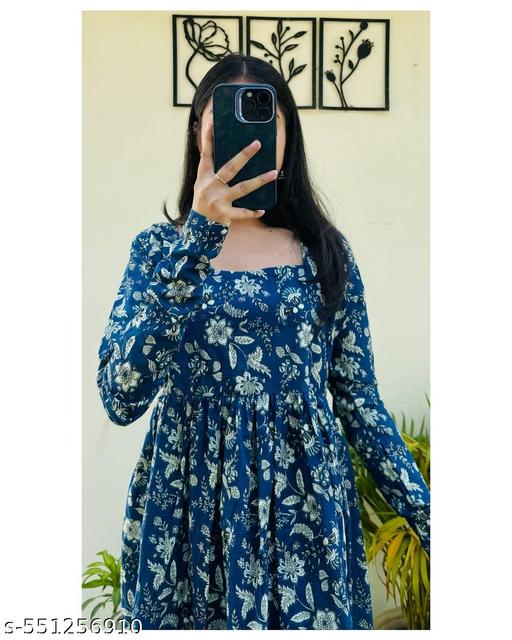 black side cut printed kurti  for woman . ladis single  kurti 5 - Triffystore 