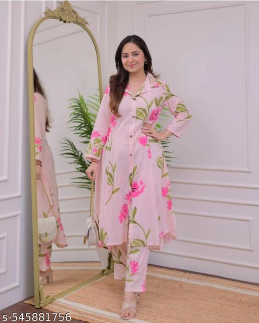 Women super printed kurta sets - Triffystore 