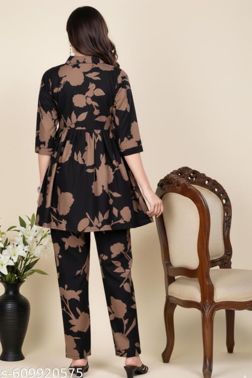 Digital Printed Designer Top And Pent CO-ORD SET For Women And Girls. Bottom And Top wear. - Triffystore 