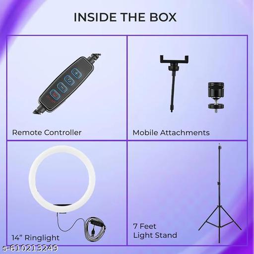 10 Inches Big LED Ring Light for Camera, Phone tiktok YouTube Video Shooting and Makeup, 10" inch Ring Light with 7 Feet Long Foldable and Lightweight Tripod Stand - Triffystore 