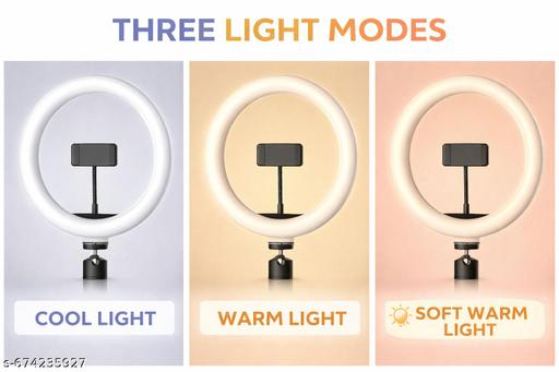 10-Inch LED Ring Light with Mobile Holder & Adjustable Stand for Video Shooting - Triffystore 