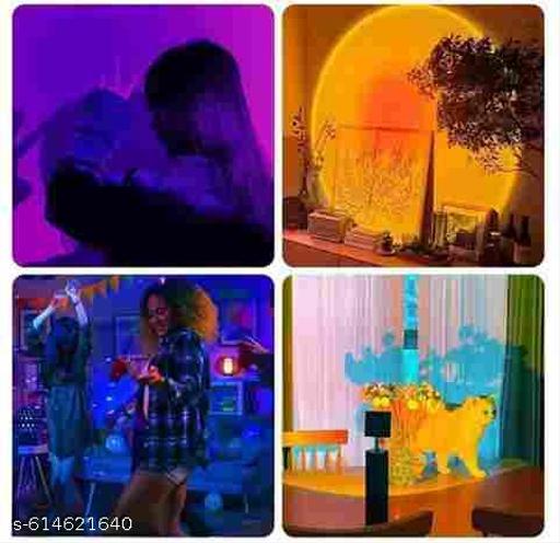 7 COLORS, 360 DEGREE ROTATION USB SUNSET LAMP PROJECTOR NIGHT LIGHT + 2025 ROMANTIC AUTO ROOF USB STAR WITH MINI DISCO - Triffystore 