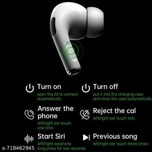 ANC WHITE  - Bluetooth 5.3 TWS Earphones with Deep Bass, Touch Controls, Active Cancellation, Sweatproof,  Playback, Gaming Mode - White - Triffystore 