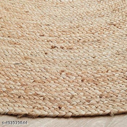 Ridhima Handloom  100 %  Natural  Jute  Round  Mat  For  Your Bed Room , Dining Room ,Living Room (Size 61X61 cm, Set of 1 Pack )  - Triffystore 