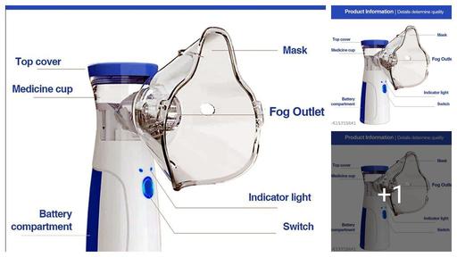 Electric Portable Nebulizer for Adults and Kids Compact Micro Mesh Inhaler for Easy and Effective Breathing Relief at Home