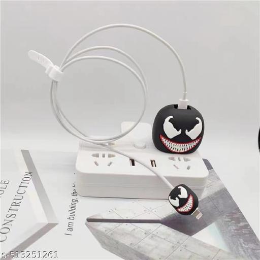 3D Cartoon Silicone Charger Cover | Cute Fast Charger Case Cover for 18W/20W | Mobile Adapter Protective Cover with Cable Protector & Wire Saver | USB-C Charger Case Compatible for iPhone Adapter. - Triffystore 