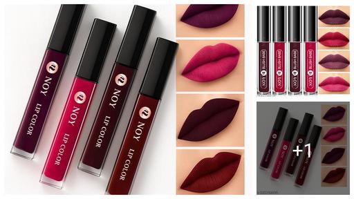 NOY 4 Waterproof & Smudge-Proof Matte Liquid Lipstick Essentials #YN177