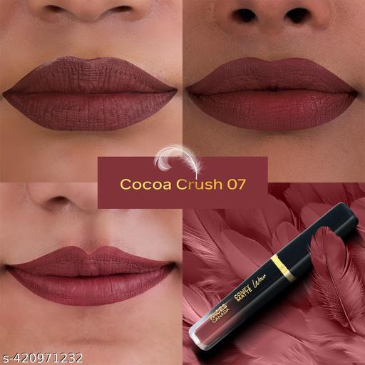 Comfy Matte Wow Liquid Lipstick - Cocoa Crush 07, 3.8ml | One Swipe Application | Highly Pigmented | Comfortable Wear | Glides Smoothly | Long Lasting | Transferproof - Akhilo.com