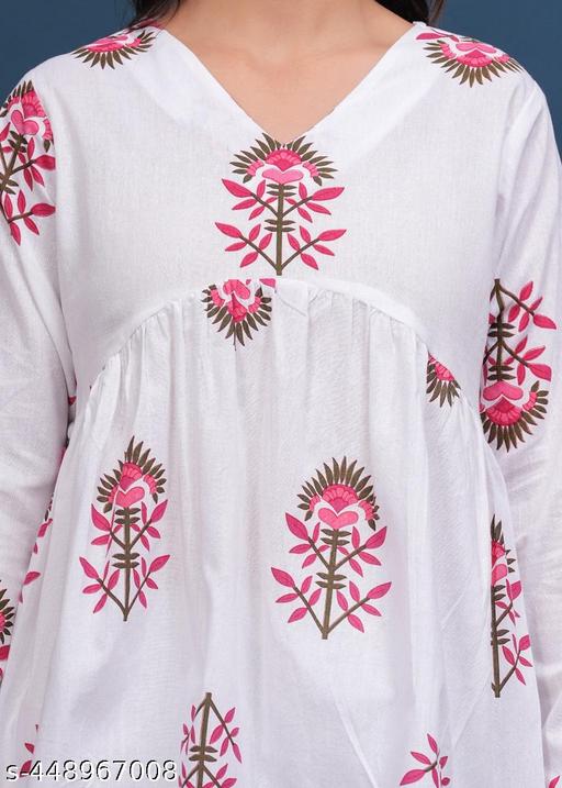 Trending Cotton Colorful Peplam Top for  Women. - amamestyle