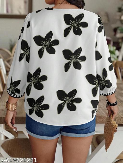 Womens Rayon Printed Top, Flower top, printed top, partywear top, festival top - amamestyle