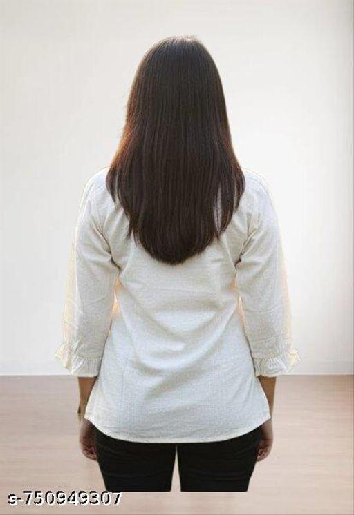 Kalpi KhadiCollection Women's Kahdi Cotton Tops & Tunics - amamestyle